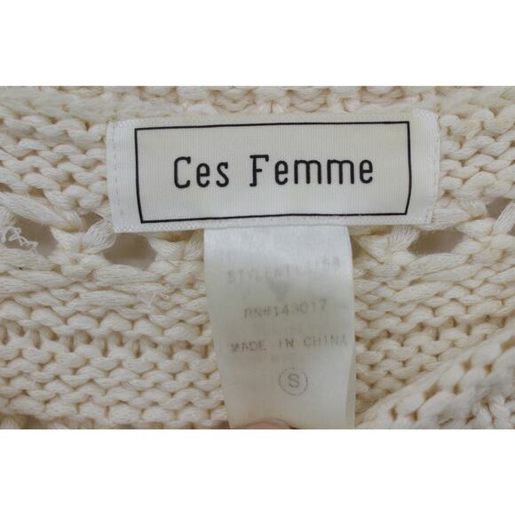 Ces Femme Knit Stripe Oversized Sweater womens Small boho chic fairy cottagecore - Picture 3 of 5